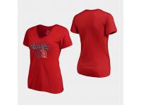 Women's Los Angeles Angels Red Vintage 2019 Spring Training T-Shirt