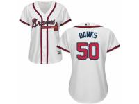 Women's Majestic Atlanta Braves #50 John Danks Authentic White Home Cool Base MLB Jersey
