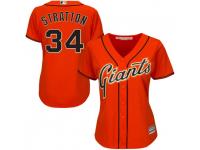 Women's Majestic Chris Stratton San Francisco Giants Player Orange Cool Base Alternate Jersey