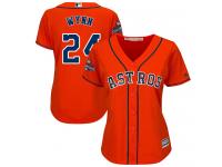Women's Majestic Houston Astros #24 Jimmy Wynn Authentic Orange Alternate 2017 World Series Champions Cool Base MLB Jersey