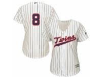 Women's Majestic Minnesota Twins #8 Drew Stubbs Authentic Cream Alternate Cool Base MLB Jersey