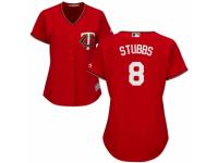 Women's Majestic Minnesota Twins #8 Drew Stubbs Authentic Scarlet Alternate Cool Base MLB Jersey
