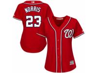 Women's Majestic Washington Nationals #23 Derek Norris Red Alternate 1 Cool Base MLB Jersey