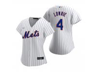 Women's New York Mets Jed Lowrie Nike White 2020 Home Jersey