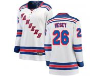 Women's New York Rangers #26 Jimmy Vesey White Away Breakaway NHL Jersey