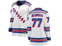 Women's New York Rangers #77 Anthony DeAngelo White Away Breakaway NHL Jersey