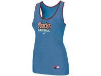 Women's Nike Arizona Diamondbacks Tri-Blend Racerback Stretch Tank Top Light Blue
