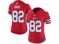 Women's Nike Buffalo Bills #82 Jim Dray Limited Red Rush NFL Jersey