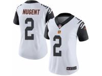 Women's Nike Cincinnati Bengals #2 Mike Nugent Limited White Rush NFL Jersey