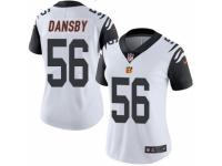 Women's Nike Cincinnati Bengals #56 Karlos Dansby Limited White Rush NFL Jersey