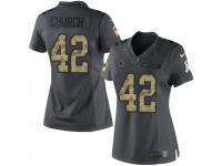 Women's Nike Dallas Cowboys #42 Barry Church Limited Black 2016 Salute to Service NFL Jersey