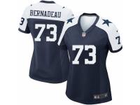 Women's Nike Dallas Cowboys #73 Mackenzy Bernadeau Game Navy Blue Throwback Alternate NFL Jersey