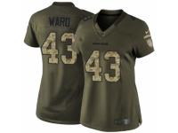 Women's Nike Denver Broncos #43 T.J. Ward Limited Green Salute to Service NFL Jersey