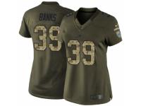 Women's Nike Detroit Lions #39 Johnthan Banks Limited Green Salute to Service NFL Jersey