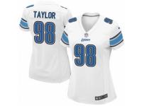 Women's Nike Detroit Lions #98 Devin Taylor Limited White NFL Jersey