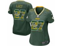 Women's Nike Green Bay Packers #27 Eddie Lacy Limited Green Strobe NFL Jersey