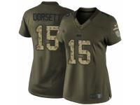 Women's Nike Indianapolis Colts #15 Phillip Dorsett Limited Green Salute to Service NFL Jersey
