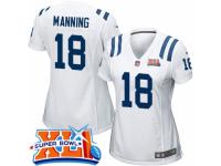 Women's Nike Indianapolis Colts #18 Peyton Manning Game White Super Bowl XLI NFL Jersey
