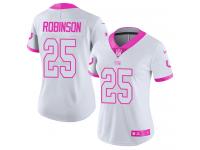 Women's Nike Indianapolis Colts #25 Patrick Robinson Limited White Pink Rush Fashion NFL