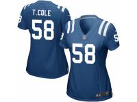 Women's Nike Indianapolis Colts #58 Trent Cole Game Royal Blue Team Color NFL Jersey
