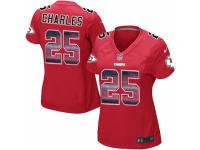 Women's Nike Kansas City Chiefs #25 Jamaal Charles Limited Red Strobe NFL Jersey
