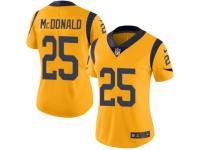Women's Nike Los Angeles Rams #25 T.J. McDonald Limited Gold Rush NFL Jersey