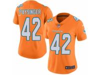 Women's Nike Miami Dolphins #42 Spencer Paysinger Limited Orange Rush NFL Jersey
