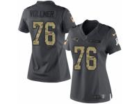 Women's Nike New England Patriots #76 Sebastian Vollmer Limited Black 2016 Salute to Service NFL Jersey