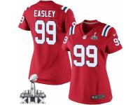 Women's Nike New England Patriots 99 Dominique Easley Limited Red Super Bowl XLIX NFL Jersey