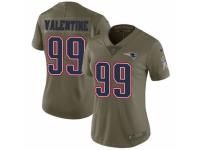 Women's Nike New England Patriots #99 Vincent Valentine Limited Olive 2017 Salute to Service NFL Jersey