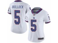 Women's Nike New York Giants #5 Randy Bullock Limited White Rush NFL Jersey
