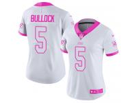 Women's Nike New York Giants #5 Randy Bullock Limited WhitePink Rush Fashion NFL Jersey