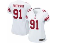 Women's Nike New York Giants #91 Kelvin Sheppard Game White NFL Jersey