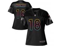 Women's Nike Oakland Raiders #18 Andre Holmes Game Black Fashion NFL Jersey
