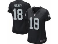 Women's Nike Oakland Raiders #18 Andre Holmes Game Black Team Color NFL Jersey