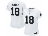 Women's Nike Oakland Raiders #18 Andre Holmes Game White NFL Jersey