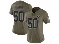 Women's Nike Oakland Raiders #50 Ben Heeney Limited Olive 2017 Salute to Service NFL Jersey