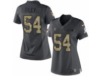 Women's Nike Oakland Raiders #54 Perry Riley Limited Black 2016 Salute to Service NFL Jersey