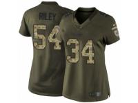 Women's Nike Oakland Raiders #54 Perry Riley Limited Green Salute to Service NFL Jersey