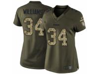 Women's Nike Pittsburgh Steelers #34 DeAngelo Williams Limited Green Salute to Service NFL Jersey