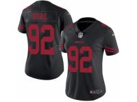 Women's Nike San Francisco 49ers #92 Quinton Dial Limited Black Rush NFL Jersey