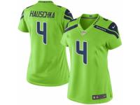Women's Nike Seattle Seahawks #4 Steven Hauschka Limited Green Rush NFL Jersey