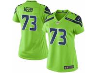 Women's Nike Seattle Seahawks #73 J'Marcus Webb Limited Green Rush NFL Jersey