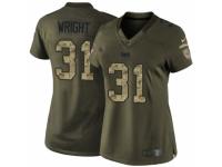 Women's Nike Tampa Bay Buccaneers #31 Major Wright Limited Green Salute to Service NFL Jersey