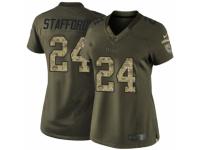 Women's Nike Tennessee Titans #24 Daimion Stafford Limited Green Salute to Service NFL Jersey