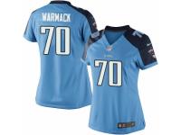 Women's Nike Tennessee Titans #70 Chance Warmack Limited Light Blue Team Color NFL Jersey