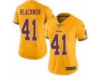 Women's Nike Washington Redskins #41 Will Blackmon Limited Gold Rush NFL Jersey