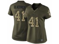 Women's Nike Washington Redskins #41 Will Blackmon Limited Green Salute to Service NFL Jersey