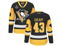 Women's Pittsburgh Penguins Conor Sheary Reebok Black 2016 Stanley Cup Champions Premier Jersey