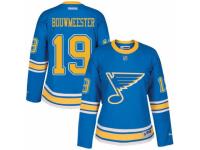 Women's Reebok St. Louis Blues #19 Jay Bouwmeester Premier Blue 2017 Winter Classic NHL Jersey